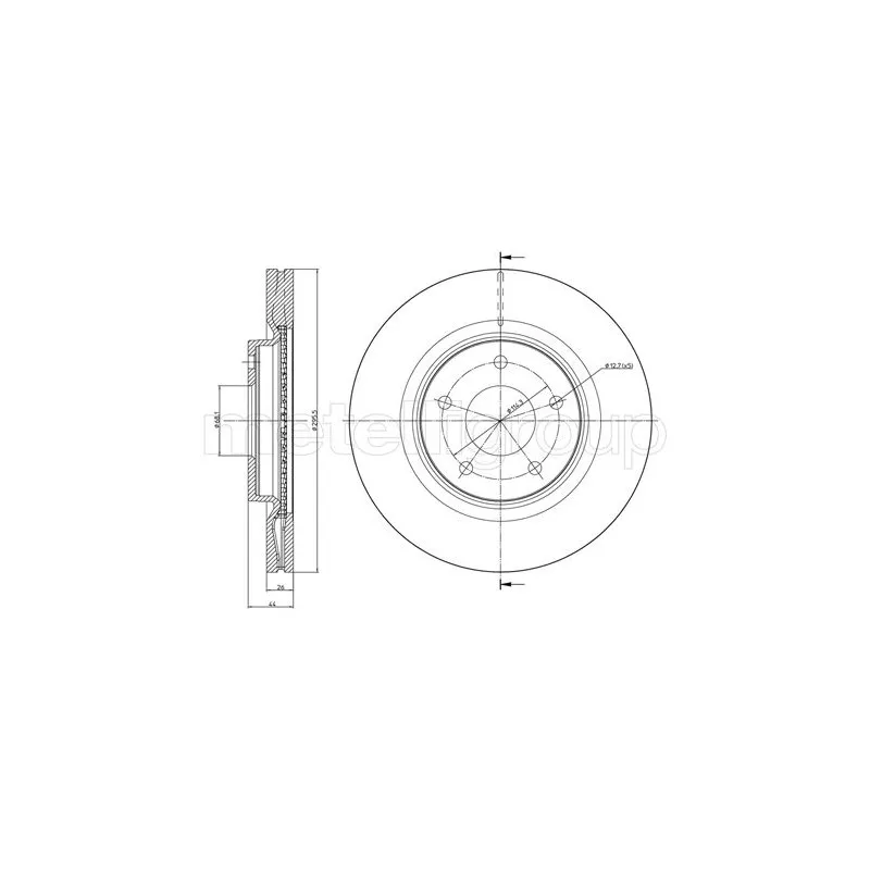 Jeu de 2 disques de frein avant METELLI 23-0902C