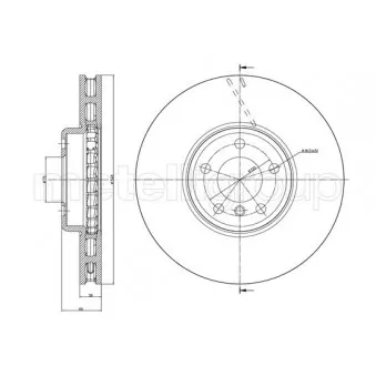 Disque de frein avant droit METELLI