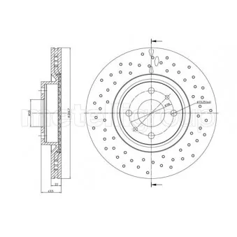 Jeu de 2 disques de frein avant METELLI 23-1411FC