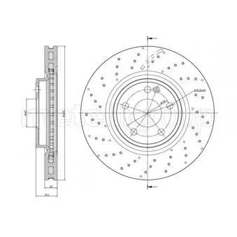 Jeu de 2 disques de frein avant METELLI 23-1513FC