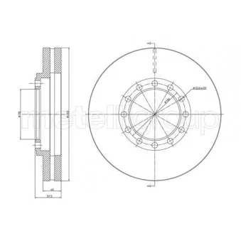 Jeu de 2 disques de frein avant METELLI 23-1674