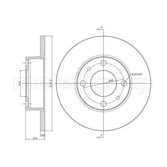 Jeu de 2 disques de frein avant METELLI