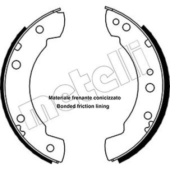 Jeu de mâchoires de frein METELLI