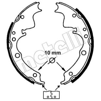 Jeu de mâchoires de frein METELLI 53-0109