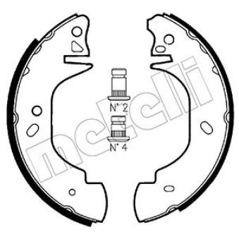Jeu de mâchoires de frein METELLI
