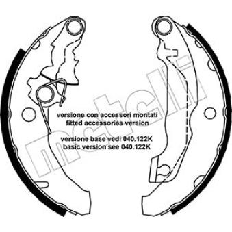 Jeu de mâchoires de frein METELLI