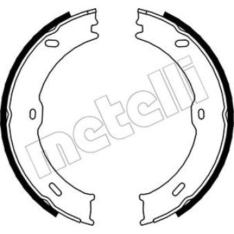 Jeu de mâchoires de frein, frein de stationnement METELLI