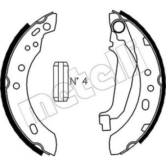 Jeu de mâchoires de frein METELLI