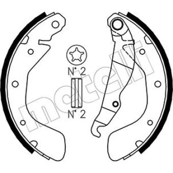 Jeu de mâchoires de frein METELLI