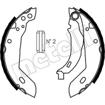 Jeu de mâchoires de frein METELLI 53-0344