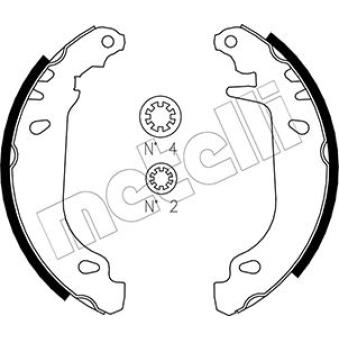 Jeu de mâchoires de frein METELLI