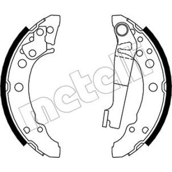 Jeu de mâchoires de frein METELLI 53-0465