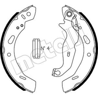 Jeu de mâchoires de frein METELLI