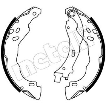 Jeu de mâchoires de frein METELLI 53-0544