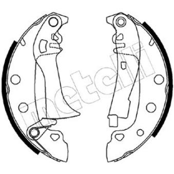 Jeu de mâchoires de frein METELLI