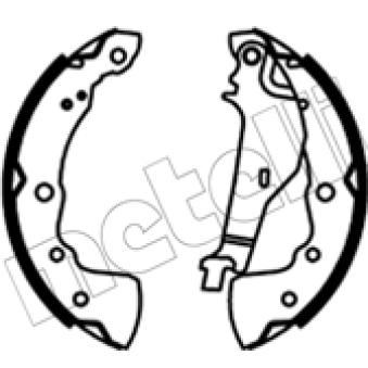 Jeu de mâchoires de frein METELLI