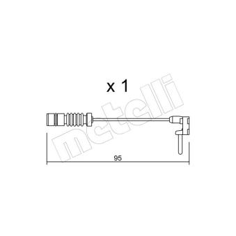 Contact d'avertissement, usure des plaquettes de frein METELLI