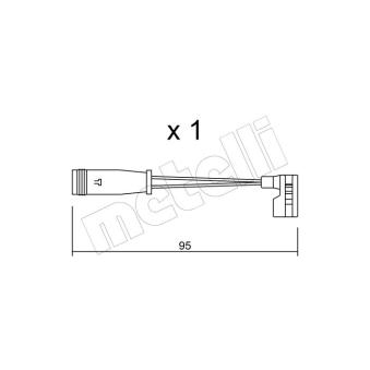 Contact d'avertissement, usure des plaquettes de frein METELLI