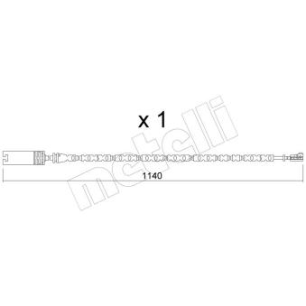Contact d'avertissement, usure des plaquettes de frein METELLI SU.301