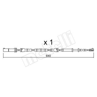 Contact d'avertissement, usure des plaquettes de frein METELLI