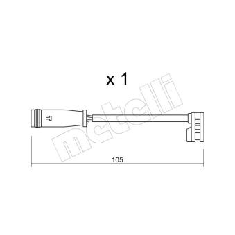 Contact d'avertissement, usure des plaquettes de frein METELLI