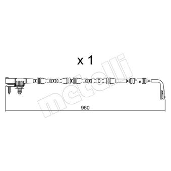 Contact d'avertissement, usure des plaquettes de frein METELLI