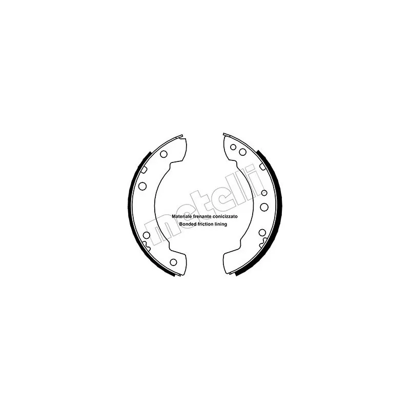 Jeu de mâchoires de frein METELLI 53-0102