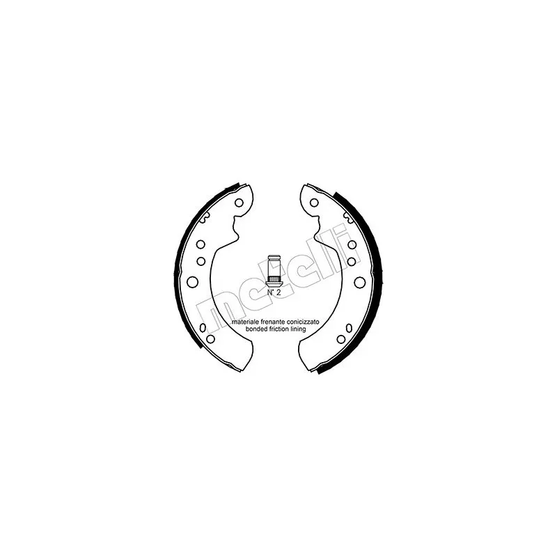 Jeu de mâchoires de frein METELLI 53-0114
