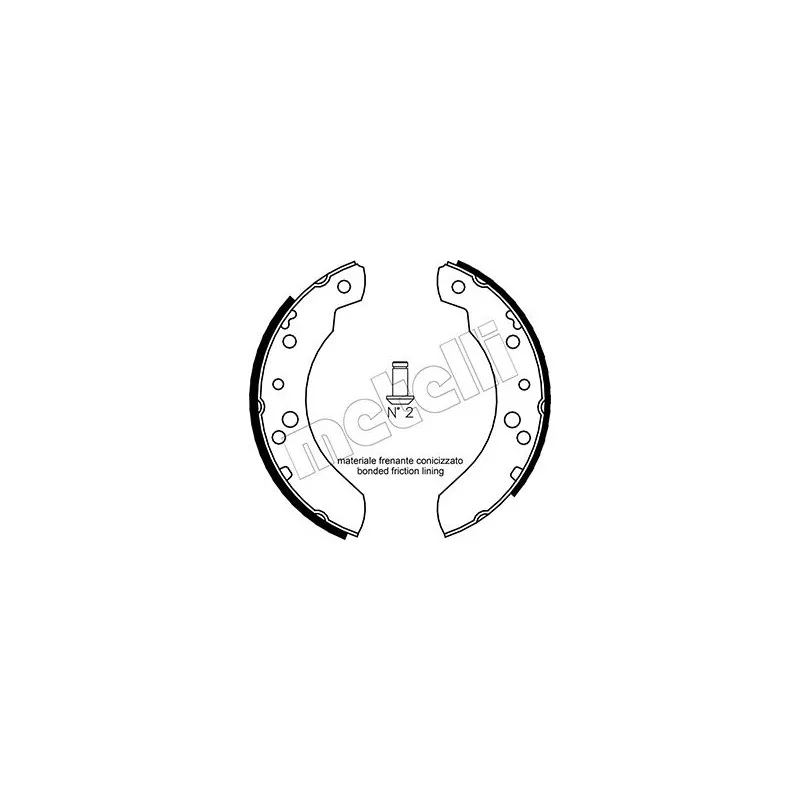 Jeu de mâchoires de frein METELLI 53-0115