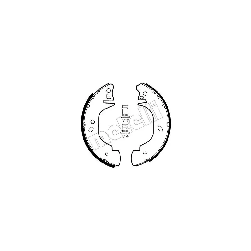 Jeu de mâchoires de frein METELLI 53-0126