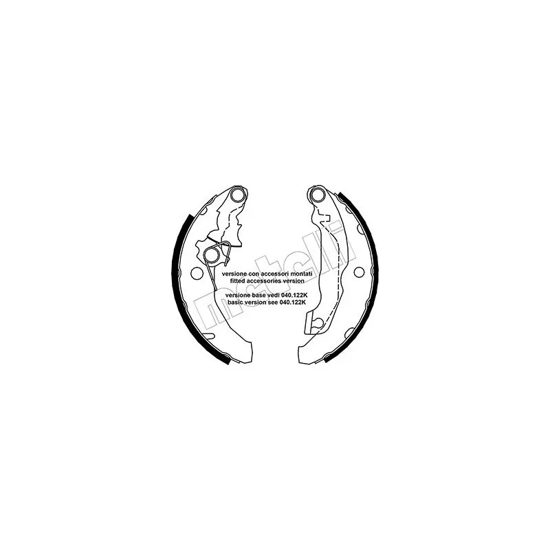 Jeu de mâchoires de frein METELLI 53-0131Y