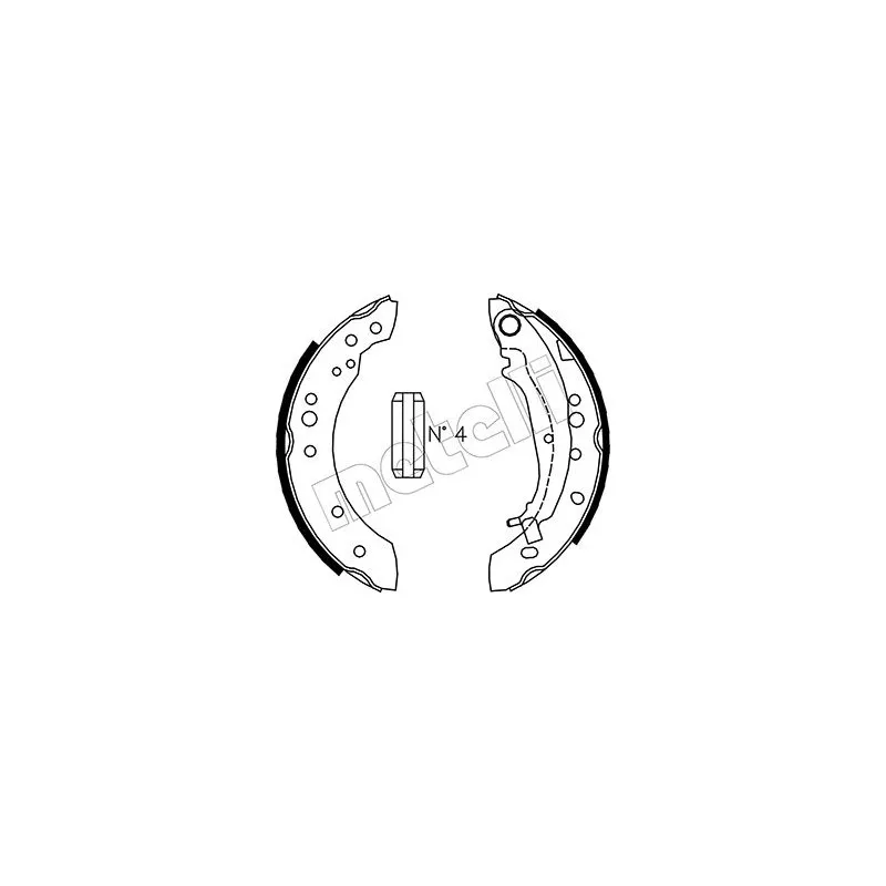 Jeu de mâchoires de frein METELLI 53-0266