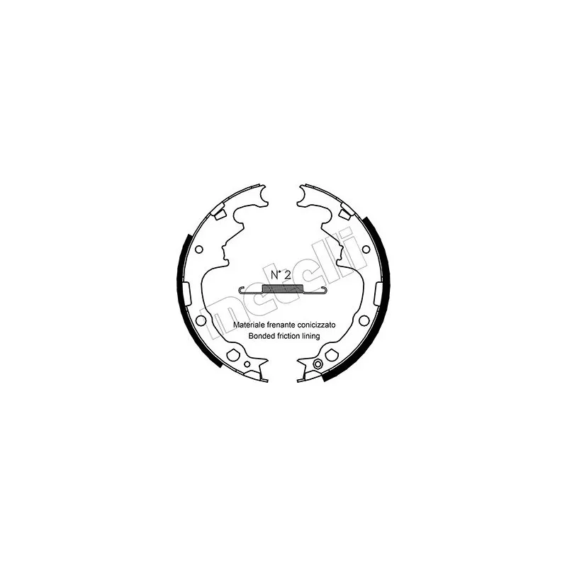 Jeu de mâchoires de frein METELLI 53-0349