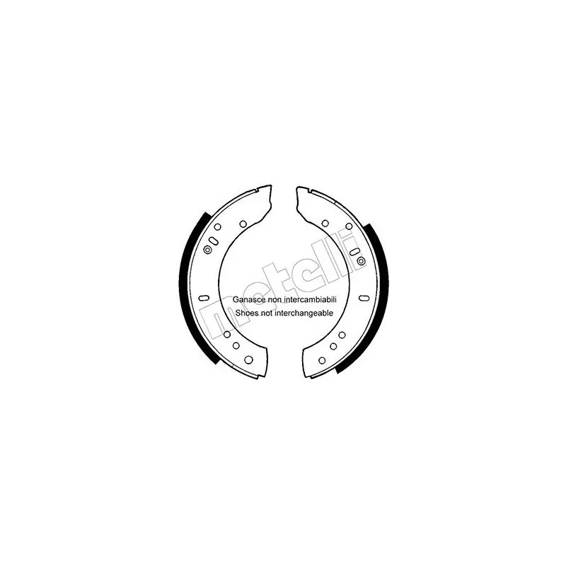 Jeu de mâchoires de frein METELLI 53-0366