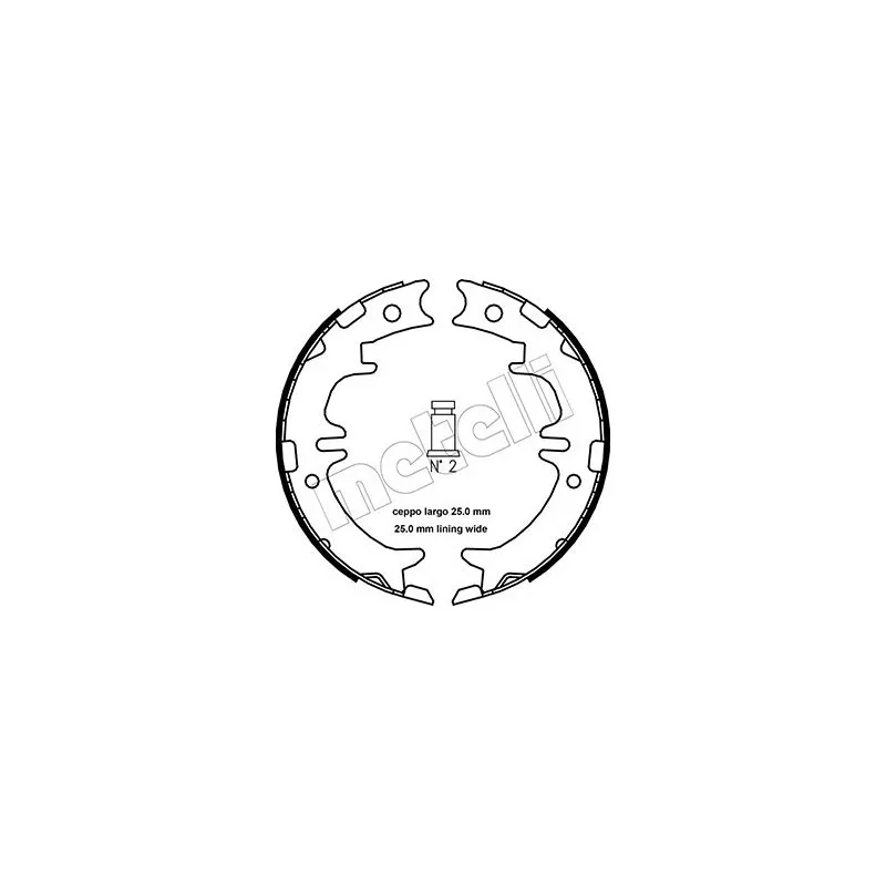 Jeu de mâchoires de frein, frein de stationnement METELLI 53-0439