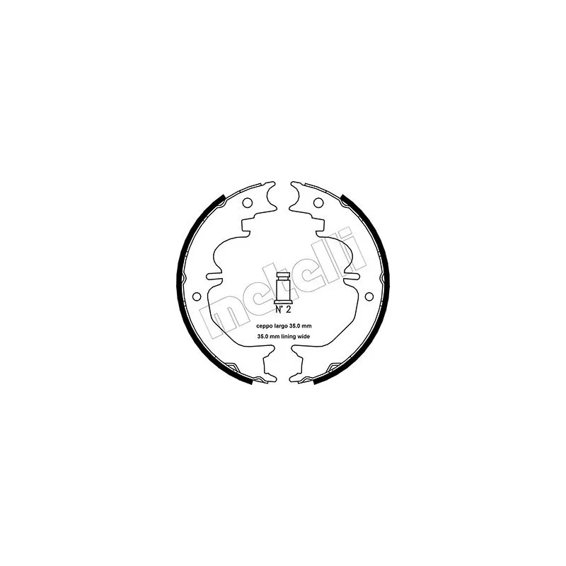 Jeu de mâchoires de frein, frein de stationnement METELLI 53-0441