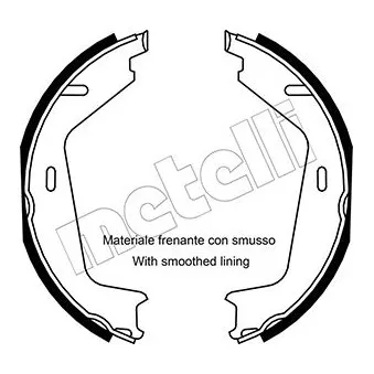 Jeu de mâchoires de frein, frein de stationnement METELLI 53-0530