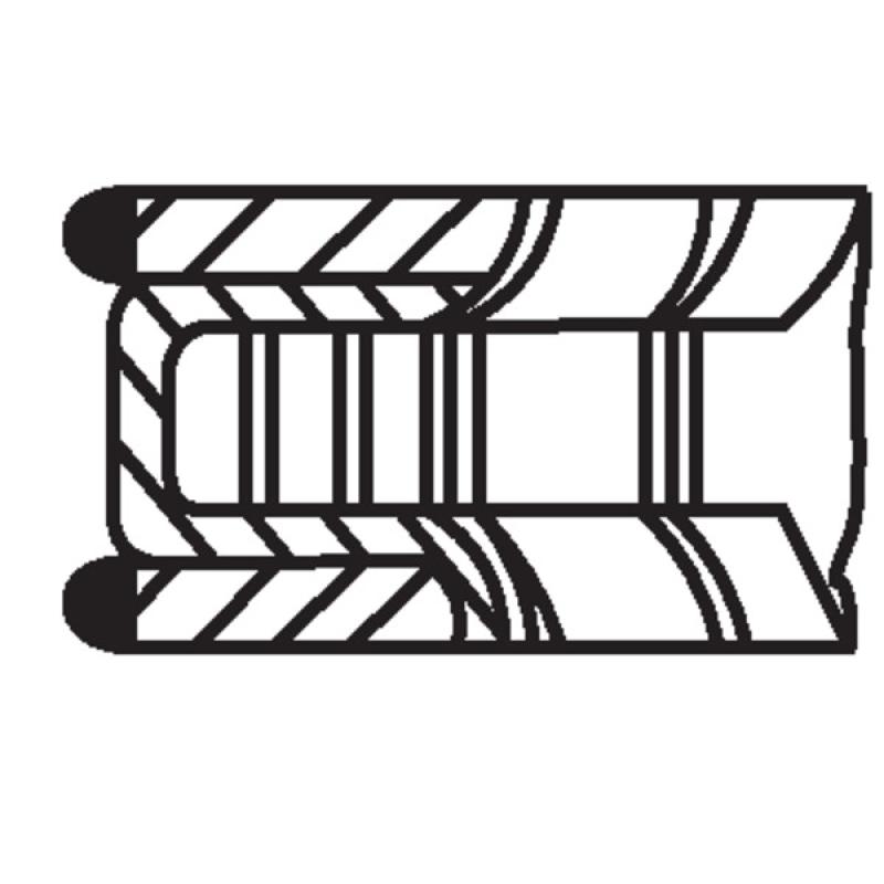 Jeu de segments de pistons MAHLE 021 RS 10112 0N0 - Visuel 2