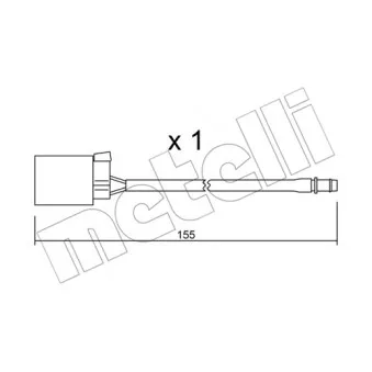 Contact d'avertissement, usure des plaquettes de frein METELLI SU.015