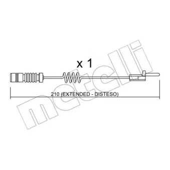 Contact d'avertissement, usure des plaquettes de frein METELLI SU.099