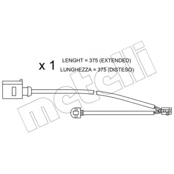 Contact d'avertissement, usure des plaquettes de frein METELLI SU.294