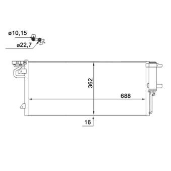 Condenseur, climatisation MAHLE AC 103 000S