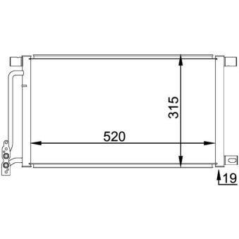 Condenseur, climatisation MAHLE AC 235 000P