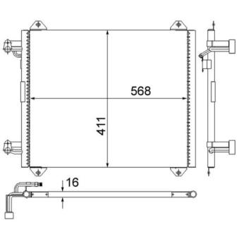 Condenseur, climatisation MAHLE AC 251 000S