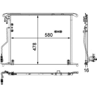 Condenseur, climatisation MAHLE AC 334 000P
