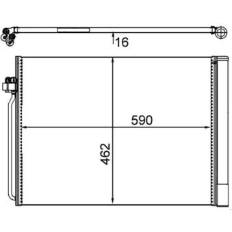 Condenseur, climatisation MAHLE AC 405 000S
