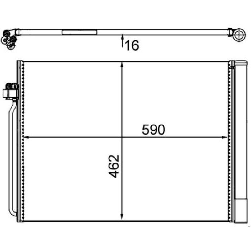 Condenseur, climatisation MAHLE AC 405 000S - Visuel 1