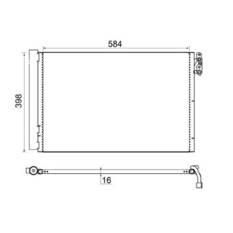 Condenseur, climatisation MAHLE AC 413 001S