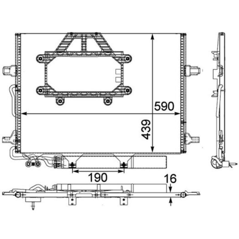Condenseur, climatisation MAHLE AC 453 000P - Visuel 1