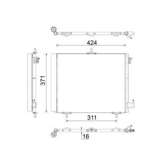 Condenseur, climatisation MAHLE AC 460 000S